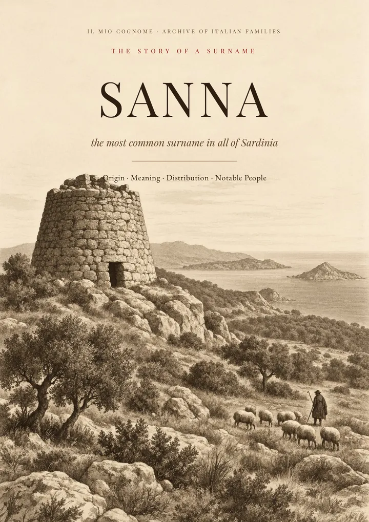 Cover of the PDF on the Sanna surname