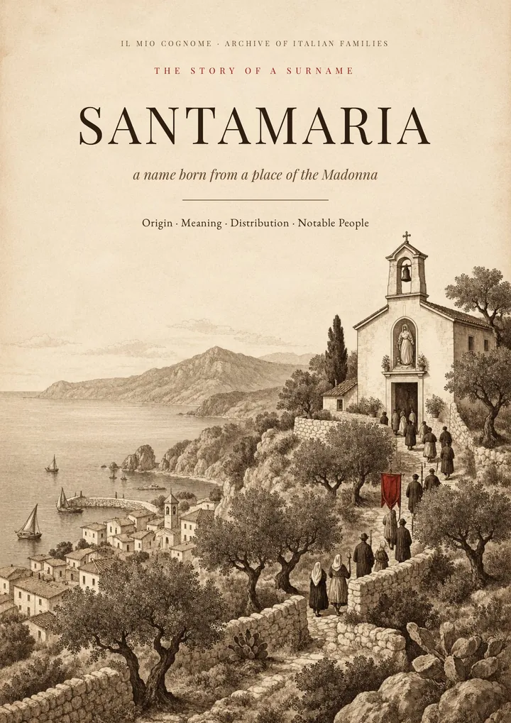 Cover of the PDF on the Santamaria surname