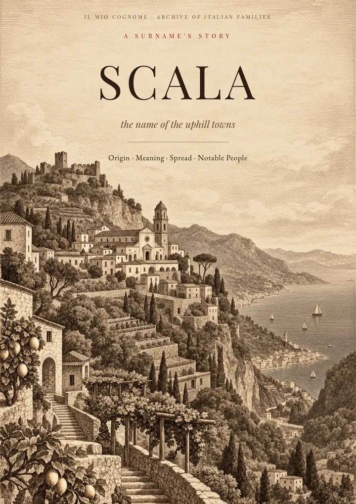 Cover of the PDF on the Scala surname