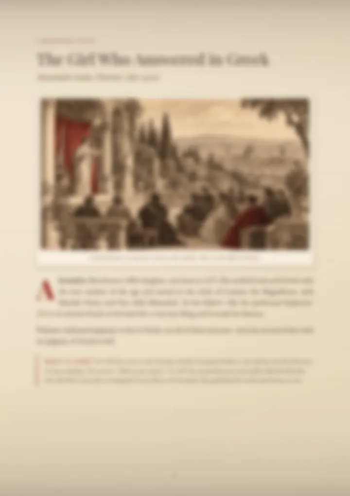 A blurred page from the PDF on the Scala surname