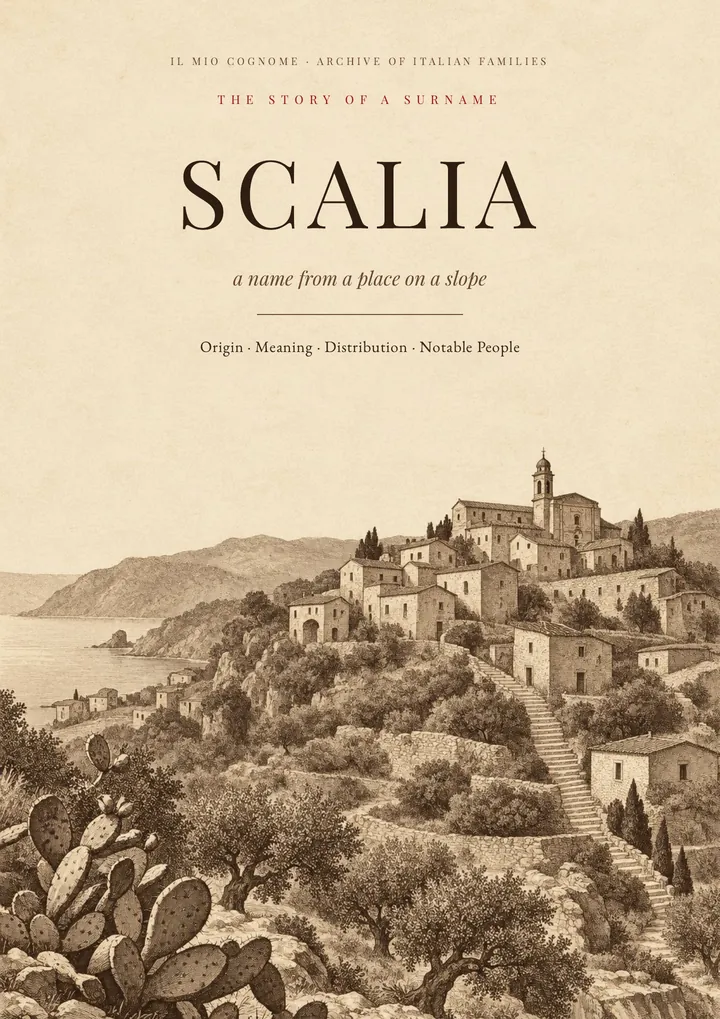 Cover of the PDF on the Scalia surname