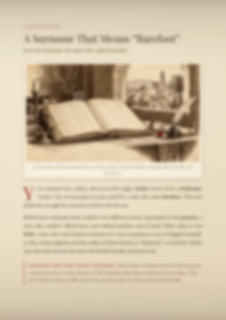 A blurred page from the PDF on the Scalzo surname