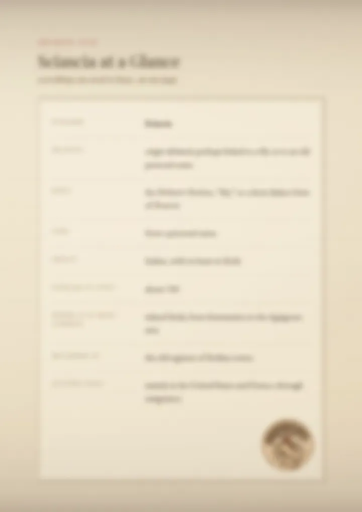 A blurred page from the PDF on the Sciascia surname