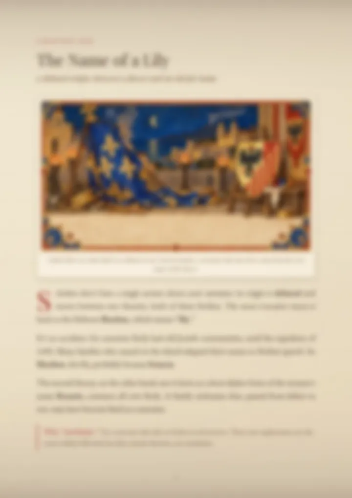 A blurred page from the PDF on the Sciascia surname