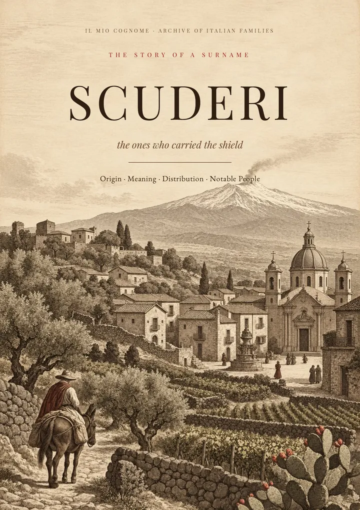 Cover of the PDF on the Scuderi surname