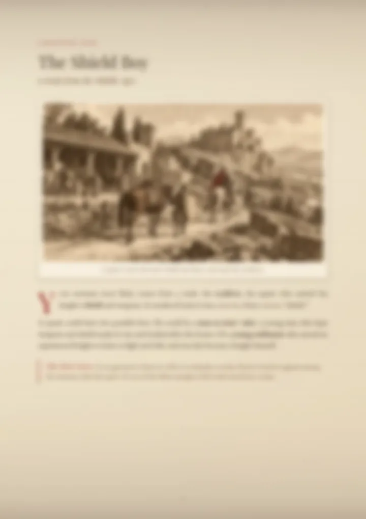 A blurred page from the PDF on the Scuderi surname