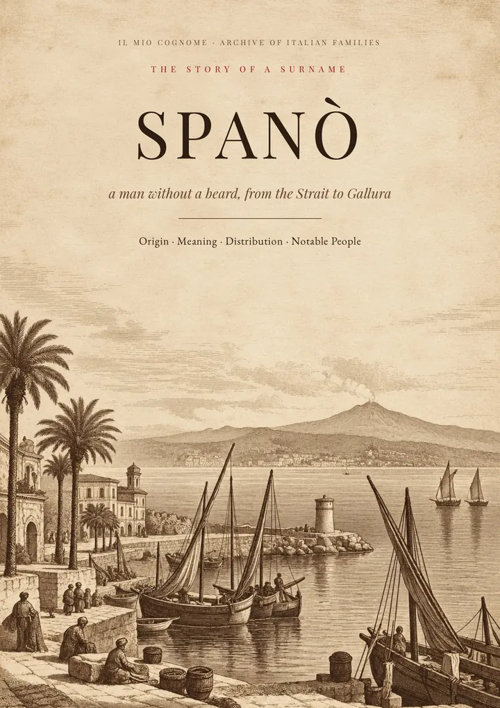 Cover of the PDF on the Spanò surname