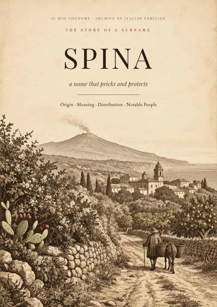 Cover of the PDF on the Spina surname