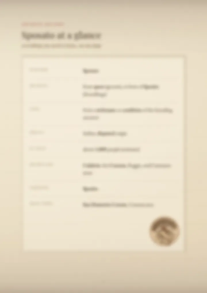 A blurred page from the PDF on the Sposato surname