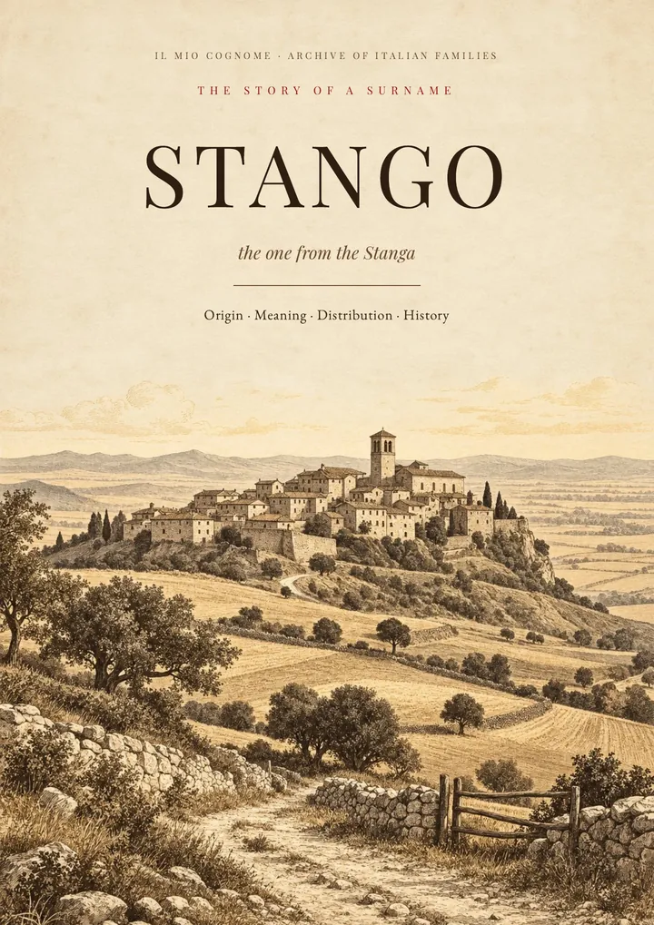 Cover of the PDF on the Stango surname