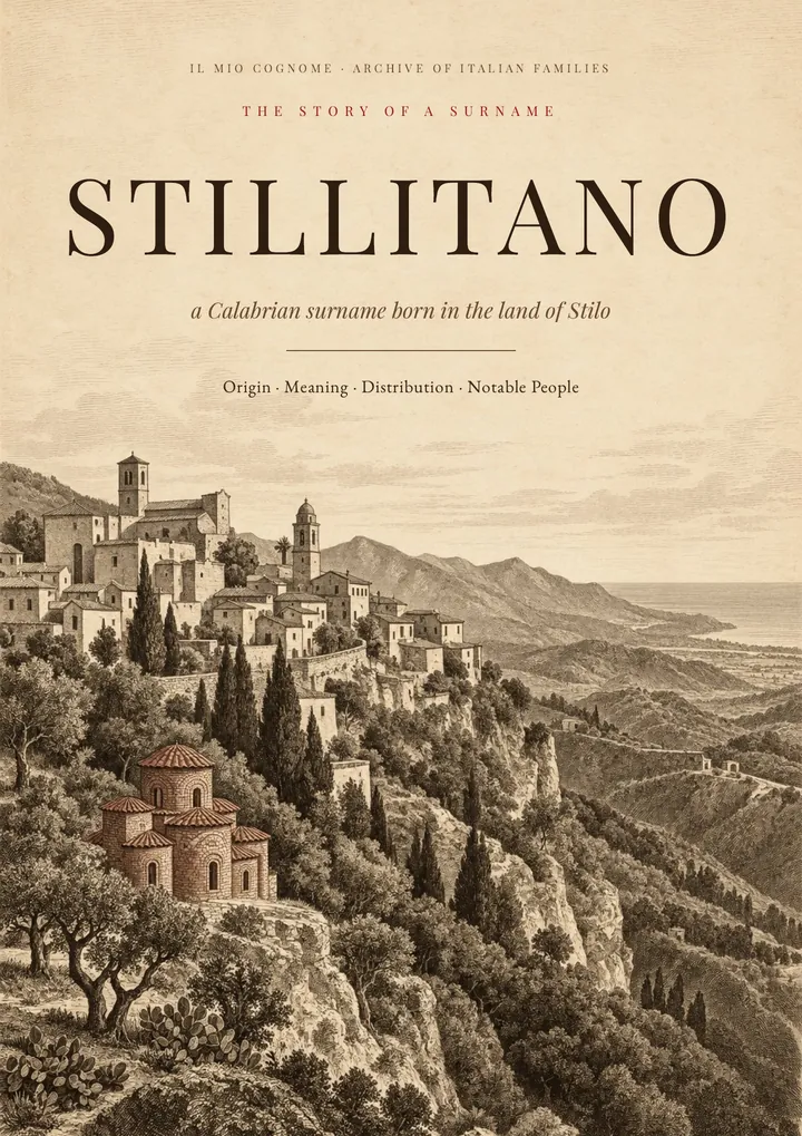 Cover of the PDF on the Stillitano surname