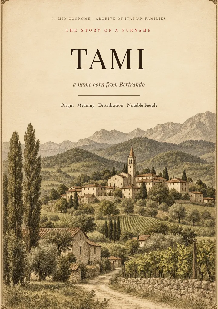 Cover of the PDF on the Tami surname