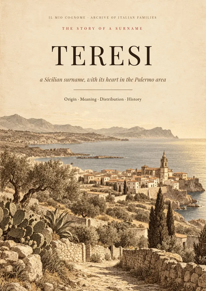 Cover of the PDF on the Teresi surname