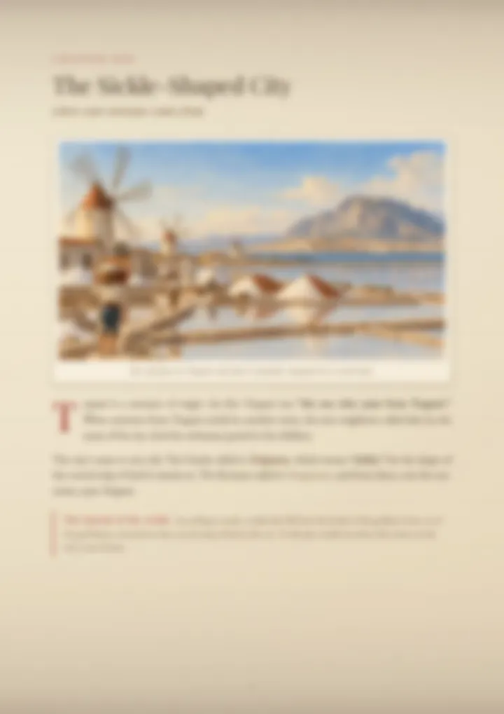 A blurred page from the PDF on the Trapani surname
