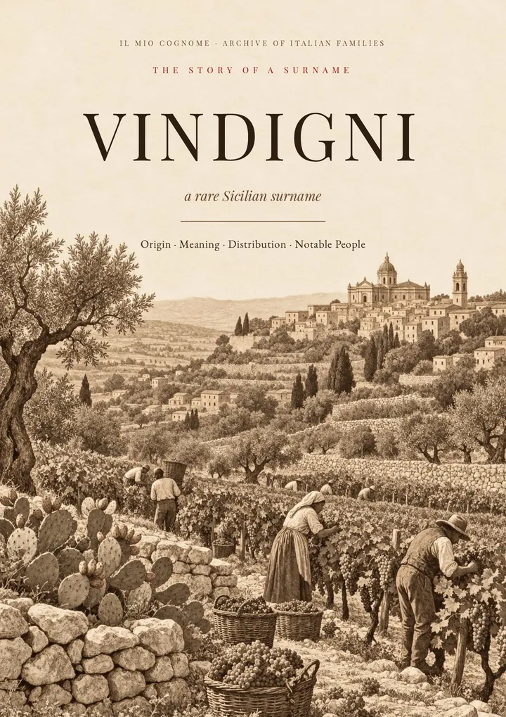 Cover of the PDF The Story of the Vindigni Surname
