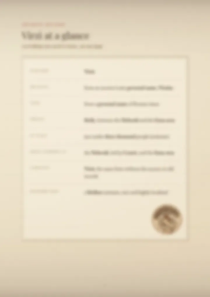 A blurred page from the PDF on the Virzì surname