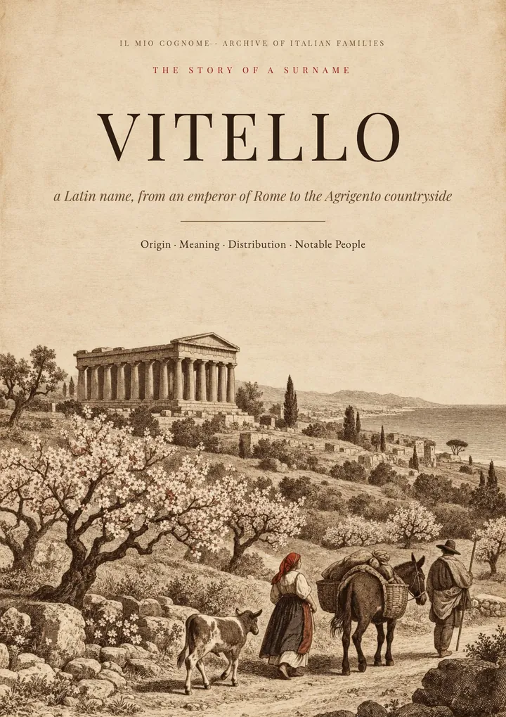 Cover of the PDF on the Vitello surname