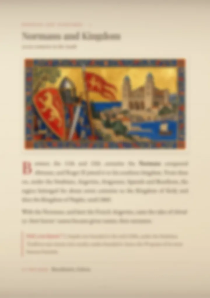 A blurred page from the volume Surnames of Abruzzo