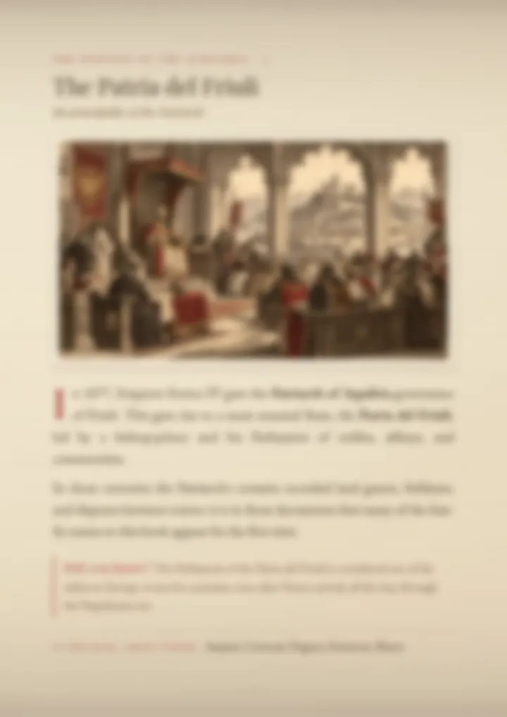A blurred page from the volume Surnames of Friuli-Venezia Giulia