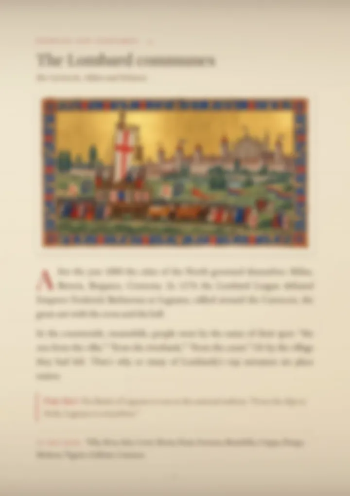 A blurred page from the volume Surnames of Northern Italy