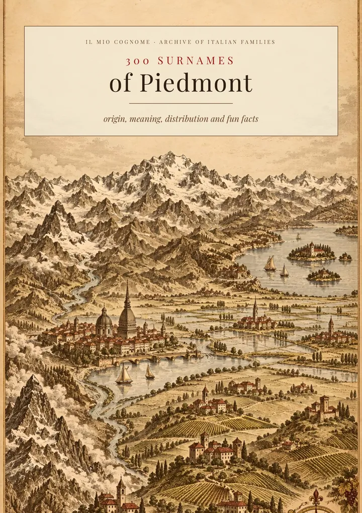 Cover of the volume Surnames of Piedmont