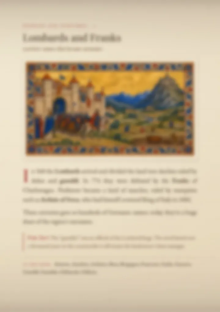 A blurred page from the volume Surnames of Piedmont