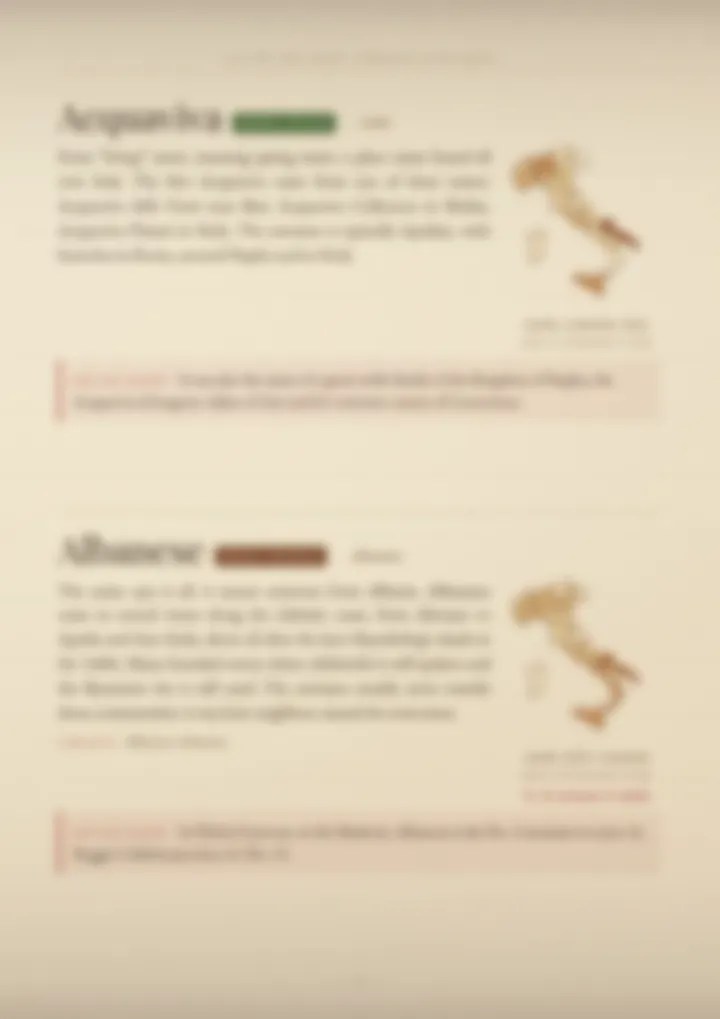 A blurred page from the volume Surnames of Apulia