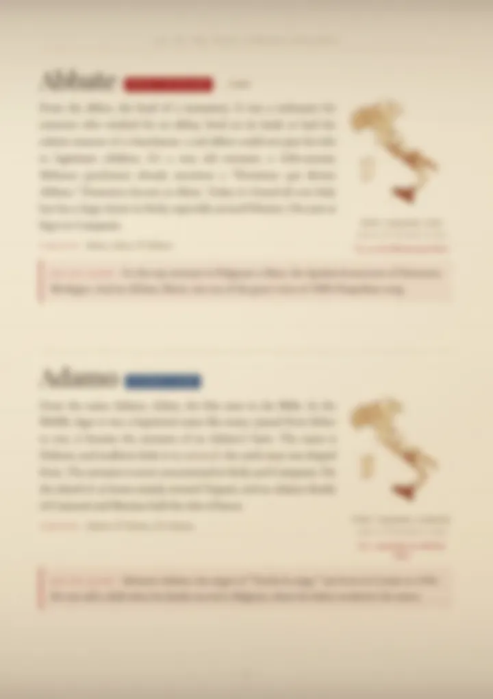A blurred page from the volume Surnames of Sicily