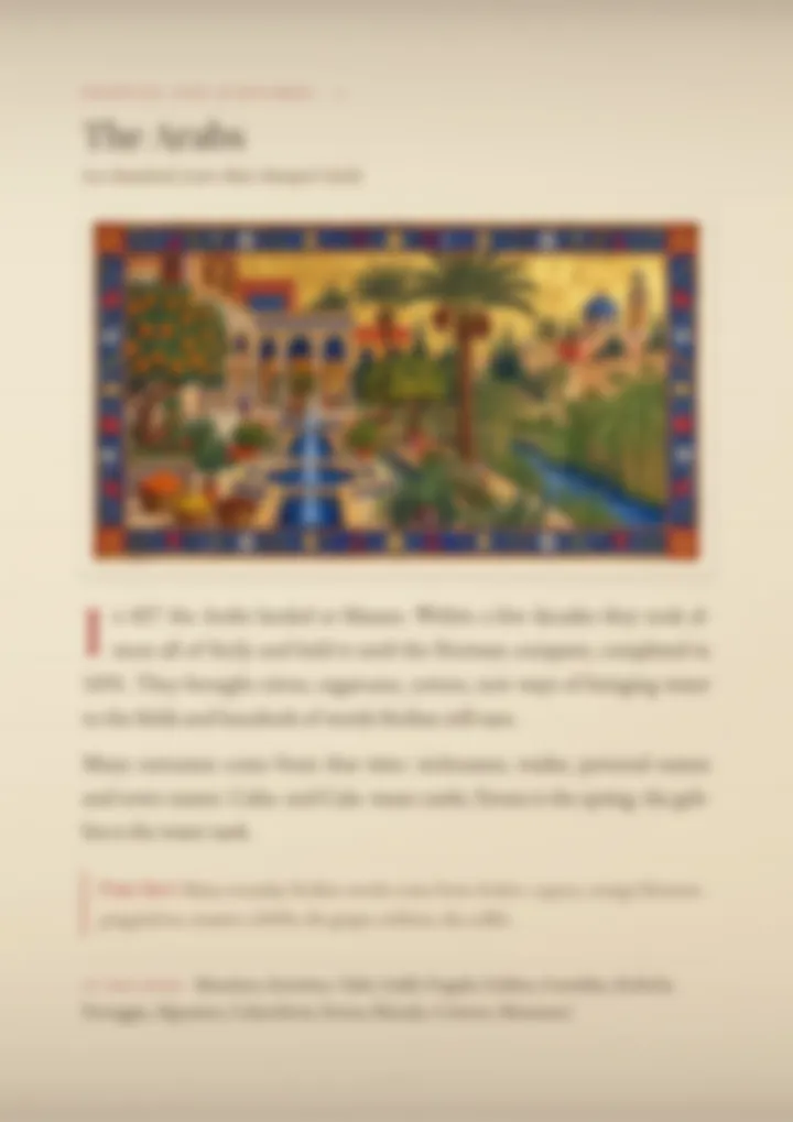 A blurred page from the volume Surnames of Sicily