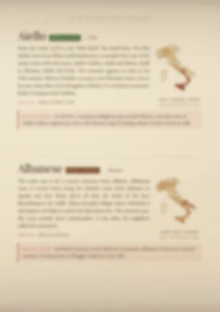A blurred page from the volume Surnames of the South and the Islands