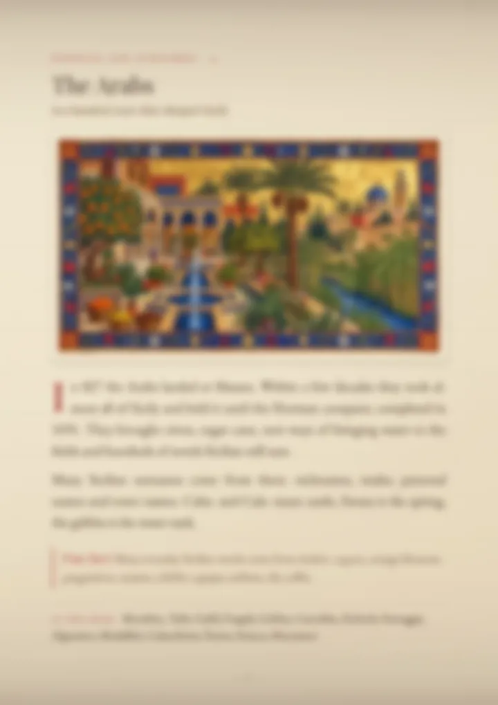 A blurred page from the volume Surnames of the South and the Islands