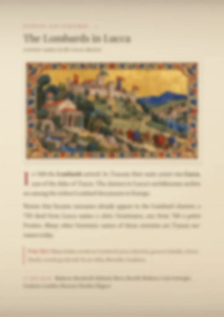 A blurred page from the volume Surnames of Tuscany
