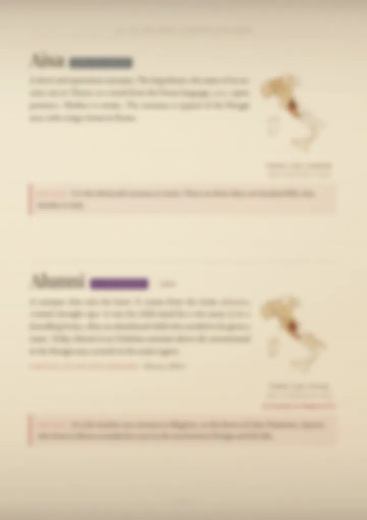 A blurred page from the volume Surnames of Umbria