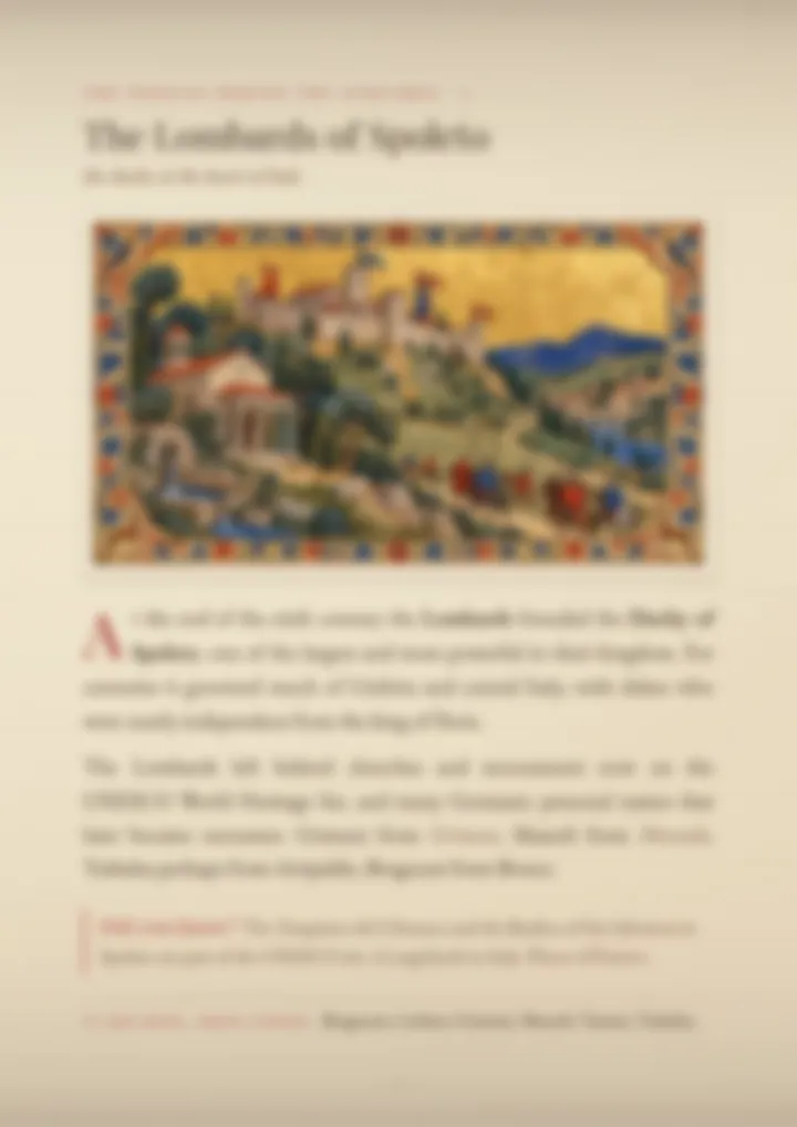 A blurred page from the volume Surnames of Umbria