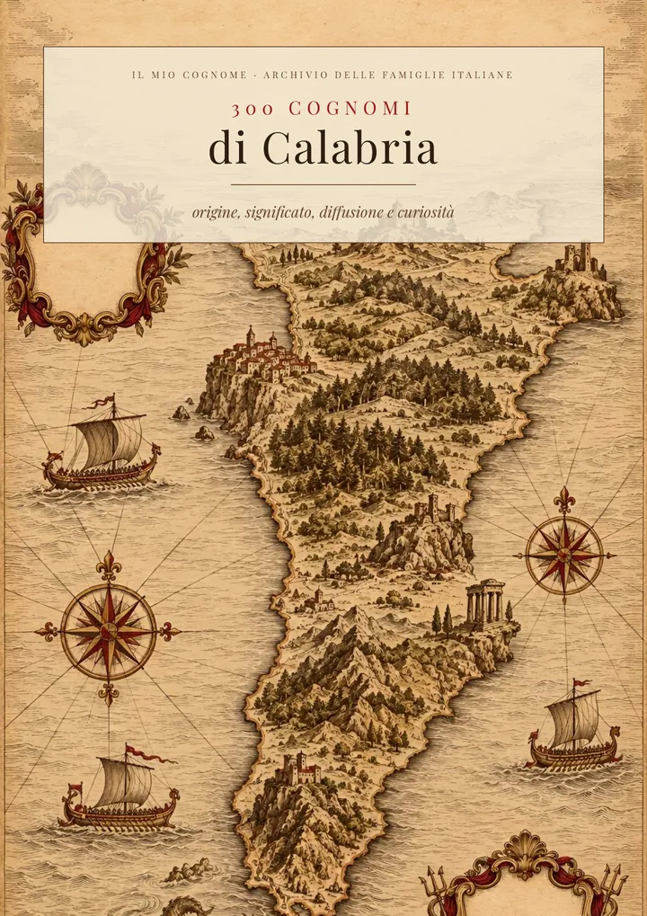 Copertina del volume I cognomi di Calabria