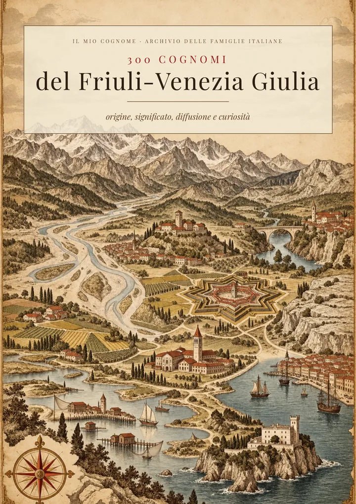 Copertina del volume I cognomi del Friuli Venezia Giulia