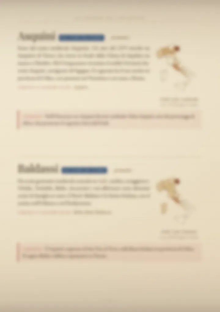 Una pagina del volume I cognomi del Friuli Venezia Giulia, sfocata