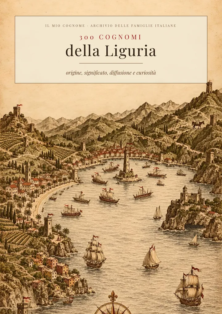 Copertina del volume I cognomi della Liguria