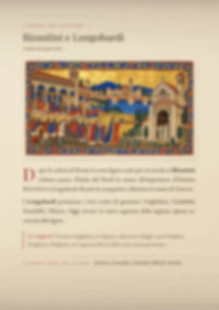 Una pagina del volume I cognomi della Liguria, sfocata