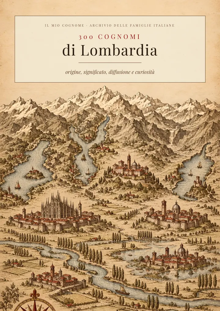 Copertina del volume I cognomi di Lombardia