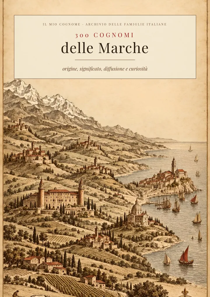 Copertina del volume I cognomi delle Marche
