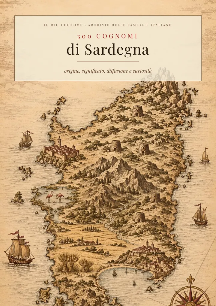 Copertina del volume I cognomi di Sardegna