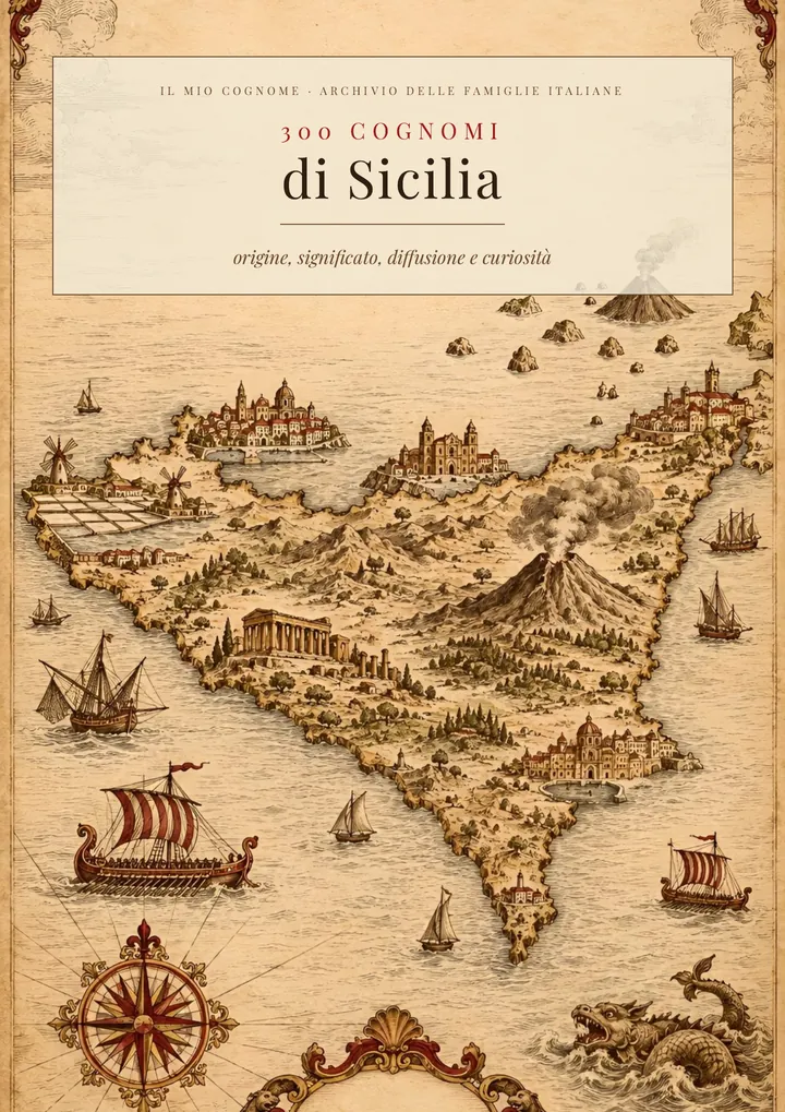 Copertina del volume I cognomi di Sicilia