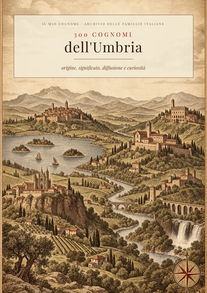 Copertina del volume I cognomi dell’Umbria