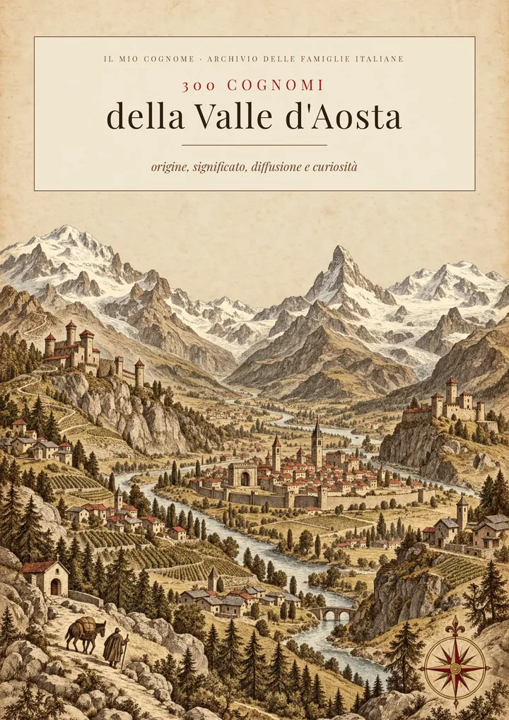 Copertina del volume I cognomi della Valle d’Aosta