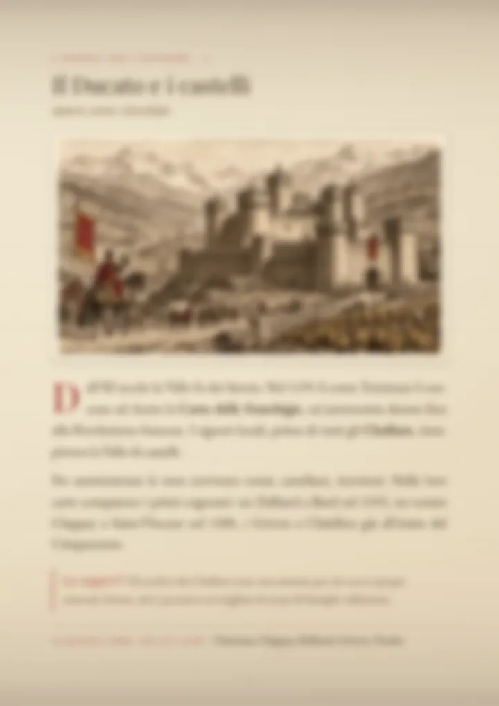 Una pagina del volume I cognomi della Valle d’Aosta, sfocata